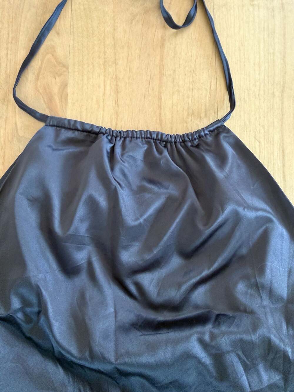 Princess Polly Langer Mini Dress Black Satin Backless Halter Size 4 - Picture 2 of 6